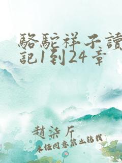 骆驼祥子读书笔记1到24章