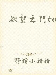 欲望之门txt