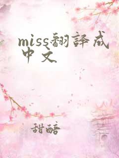 miss翻译成中文