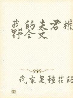 我的夫君权倾朝野全文