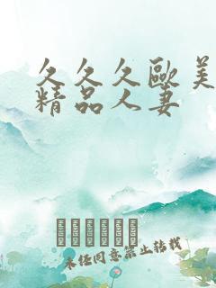 久久久欧美国产精品人妻