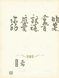 你应该会明白我的爱这首是什么歌