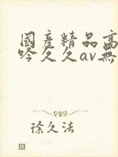 国产精品高潮呻吟久久av无