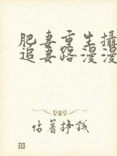 肥妻重生摄政王追妻路漫漫短剧免费观看