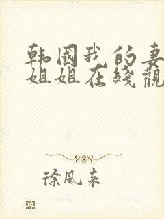 韩国我的妻子的姐姐在线观看