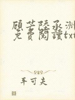 顾芒陆承洲全文免费阅读txt