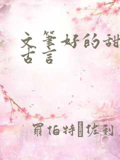 文笔好的甜宠文古言