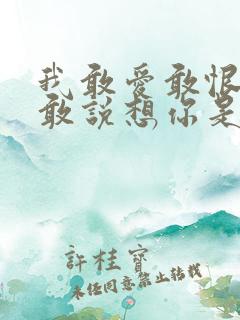 我敢爱敢恨却不敢说想你是什么歌