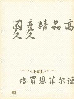 国产精品高清久久久