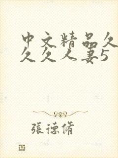 中文精品久久久久久人妻5