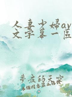 人妻少妇av中文字幕一区二区