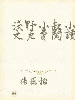 浅野小叔小说全文免费阅读