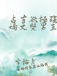 占有欲极强的病娇文双男主