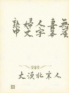 熟妇人妻无乱码中文字幕蜜桃