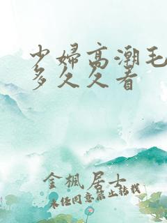 少妇高潮毛多水多久久看