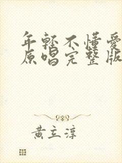 年轻不懂爱dj原唱完整版