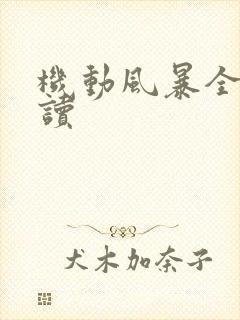 机动风暴全文阅读