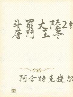 斗罗大陆2绝世唐门 王冬