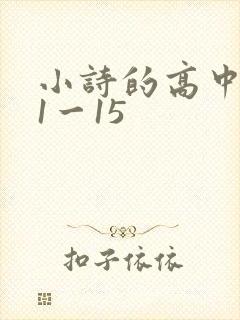 小诗的高中日记1一15