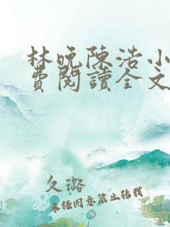 林晚陈浩小说免费阅读全文最新章节