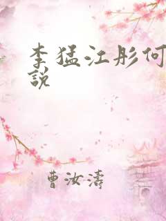 李猛江彤何雪小说