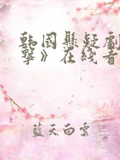 韩国悬疑剧《目击》在线看