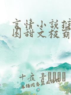 言情小说推荐校园甜文校霸