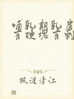 哺乳期乳房红肿有硬块有刺痛感