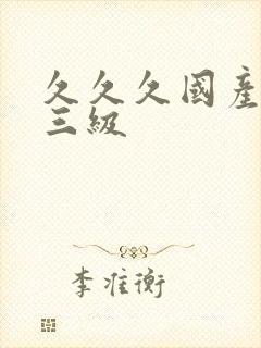 久久久国产精品三级