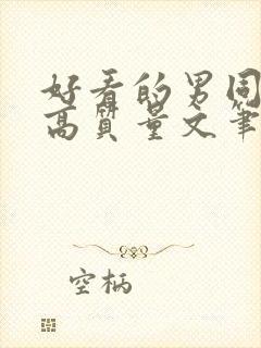 好看的男同小说高质量文笔好