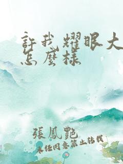 许我耀眼大结局怎么样