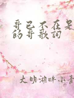 哥已不在是当年的哥歌词