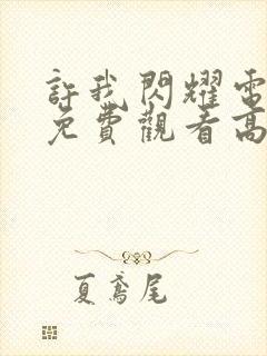 许我闪耀电视剧免费观看高清