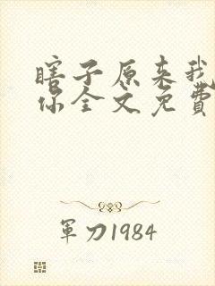 瞎子原来我很爱你全文免费阅读