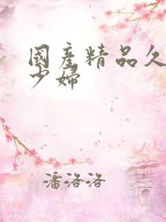 国产精品久久久少妇