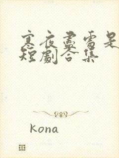 寒夜尽处是卿心短剧合集