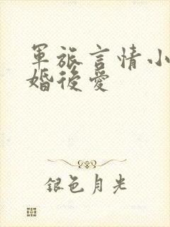 军旅言情小说先婚后爱
