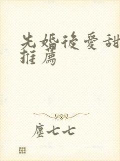 先婚后爱甜宠文推荐