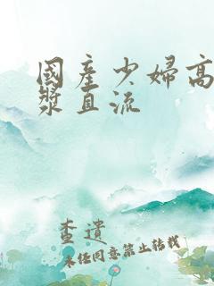 国产少妇高潮白浆直流