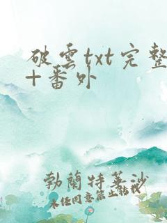 破云txt完整+番外