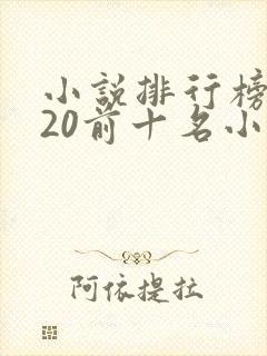 小说排行榜2020前十名小说排行榜