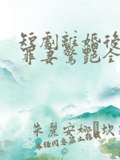 短剧离婚后哑巴罪妻惊艳全球在线看免费