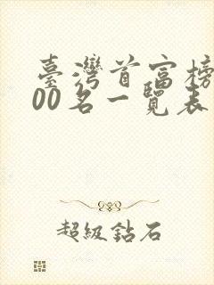 台湾首富榜前100名一览表