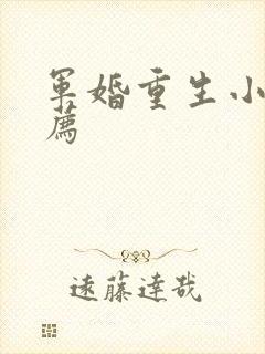 军婚重生小说推荐