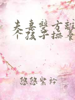 夫妻双方离婚两个孩子抚养权怎么判决