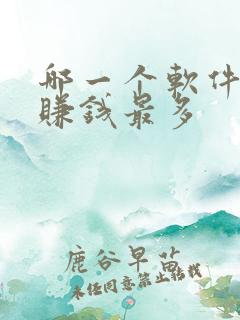 哪一个软件走路赚钱最多