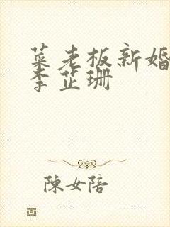 菜老板新婚妻子李芷珊