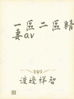 一区二区精品人妻av