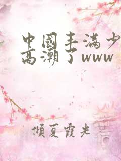 中国丰满少妇弄高潮了www