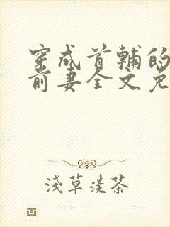 穿成首辅的炮灰前妻全文免费阅读